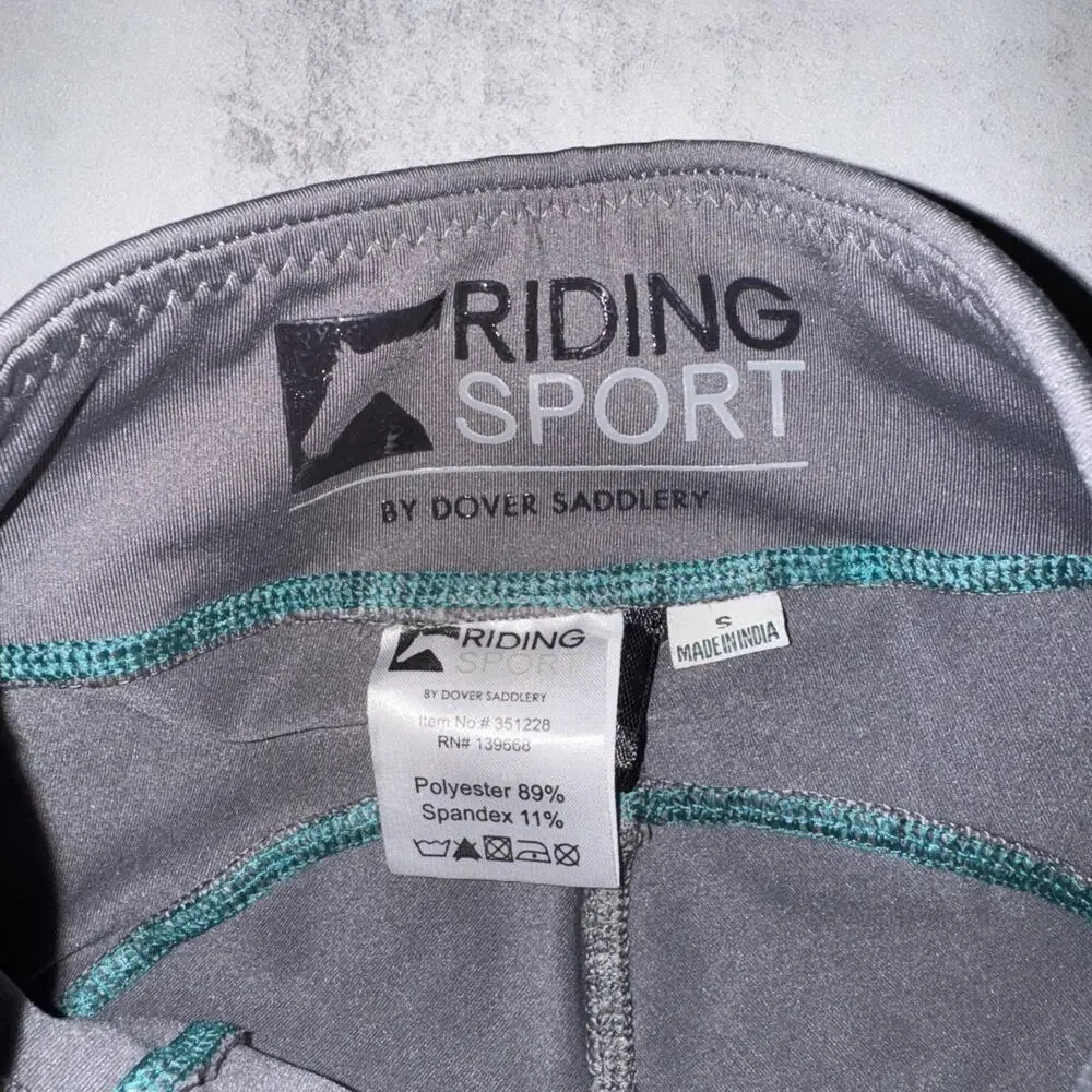 Riding Sport By Dover Saddlery Equestrian Leggings‎ Grip Saddle Gray Small S